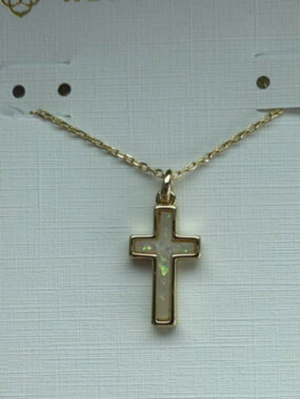Kendra Scot White Cross Pendant Necklace - Picture 2 of 3